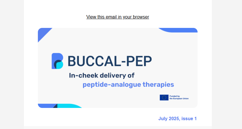 BUCCAL-PEP Newsletter #1